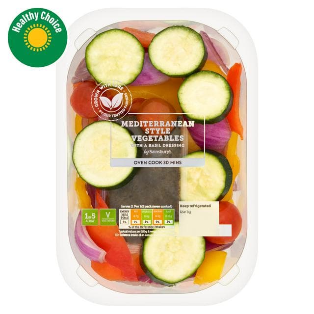 Sainsbury's Ready To Roast Mediterranean Style Vegetables 400g (Serves 2) - gallery image 1