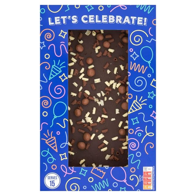 Sainsbury's Birthday Celebration Chocolate Tray Bake Cake 705g (Serves 15) - gallery image 1
