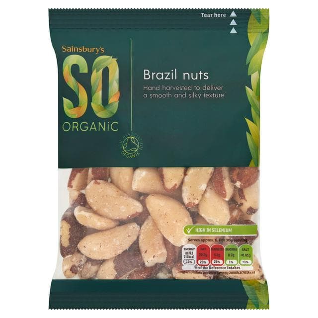 Sainsbury's Brazil Nuts, SO Organic 200g - gallery image 1