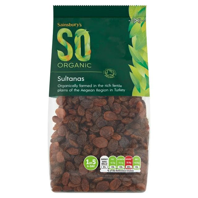 Sainsbury's Sultanas, SO Organic 500g - gallery image 1