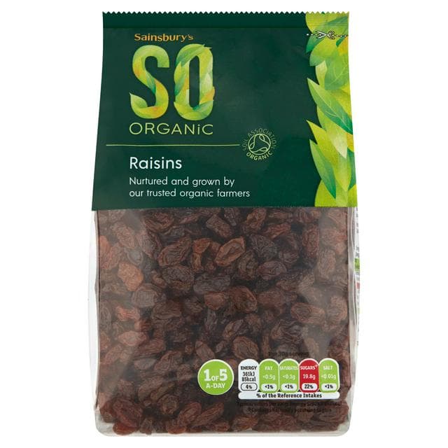 Sainsbury's Raisins, SO Organic 500g - gallery image 1