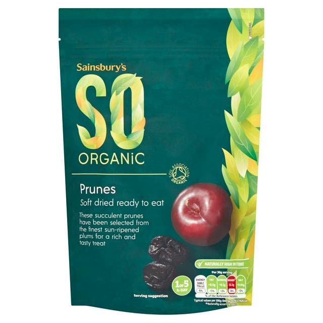 Sainsbury's Prunes, SO Organic 250g - gallery image 1