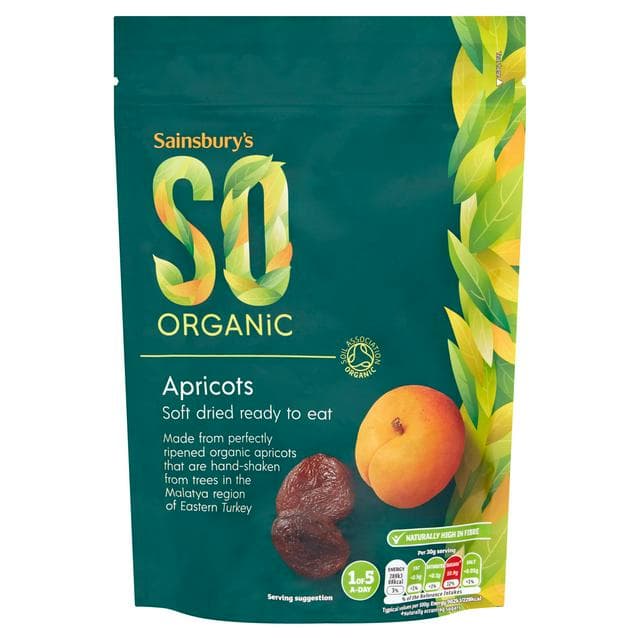 Sainsbury's Soft Apricots, SO Organic 250g - gallery image 1