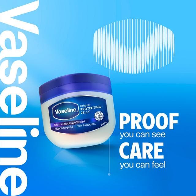 Vaseline Original Petroleum Jelly Moisturiser Locks in Moisture & Heals Dry Skin 50ml - gallery image 3