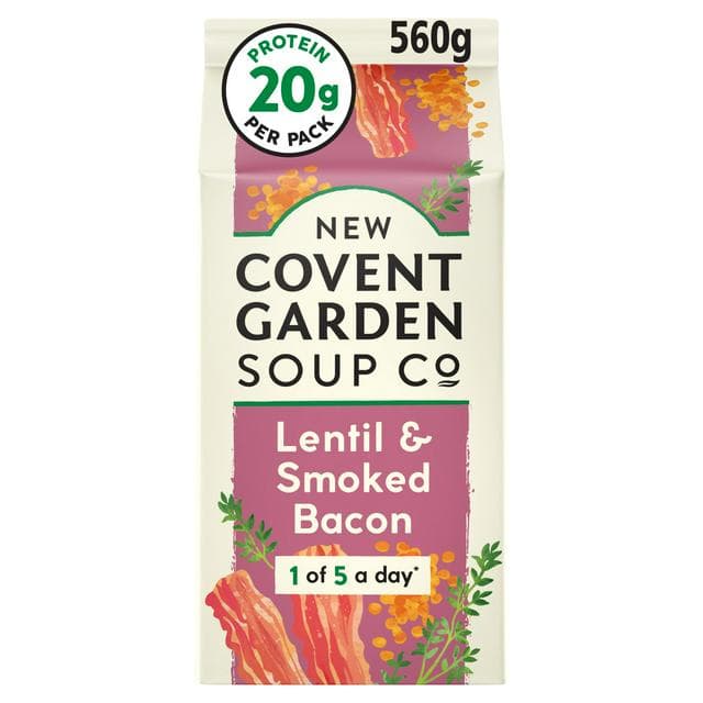 New Covent Garden Soup Co. Lentil & Smoked Bacon 560g - gallery image 1