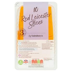 Sainsbury's Red Leicester Cheese Slices 240g