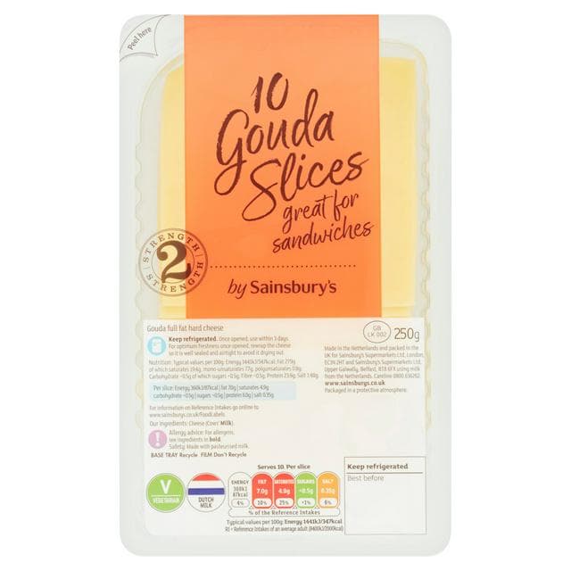 Sainsbury's Gouda Cheese Slices 250g - gallery image 1