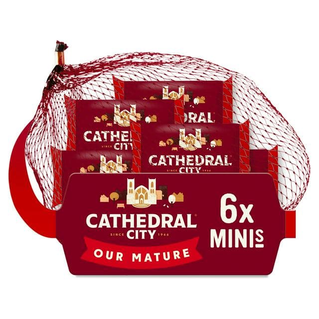 Cathedral City Mini Mature Cheddar Cheeses 6x20g - gallery image 1