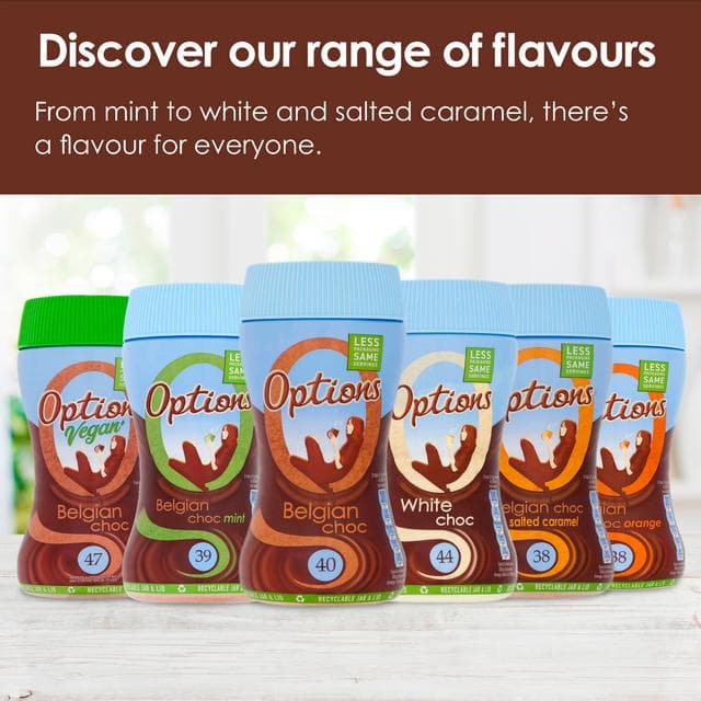 Options Instant Belgian Hot Chocolate Drink 220g - gallery image 6