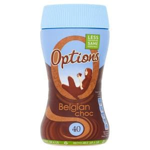 Options Instant Belgian Hot Chocolate Drink 220g