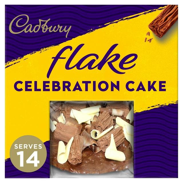 Cadbury Birthday Celebration Flake Chocolate Cake 960g (Serves 14) - gallery image 1