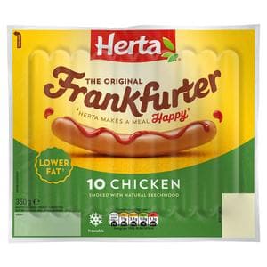 Herta Chicken Frankfurter Hot Dogs x10 350g