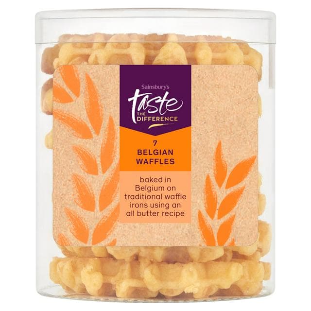 Sainsbury's Belgian Waffles, Taste the Difference x7 175g - gallery image 1