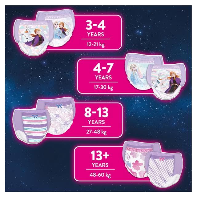 Huggies DryNites Girls Pyjama Pants for Bedwetting Age 4-7 Years 10 Nappy Pants - gallery image 5