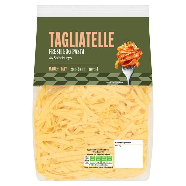Sainsbury's Fresh Egg Tagliatelle 500g - gallery image 1