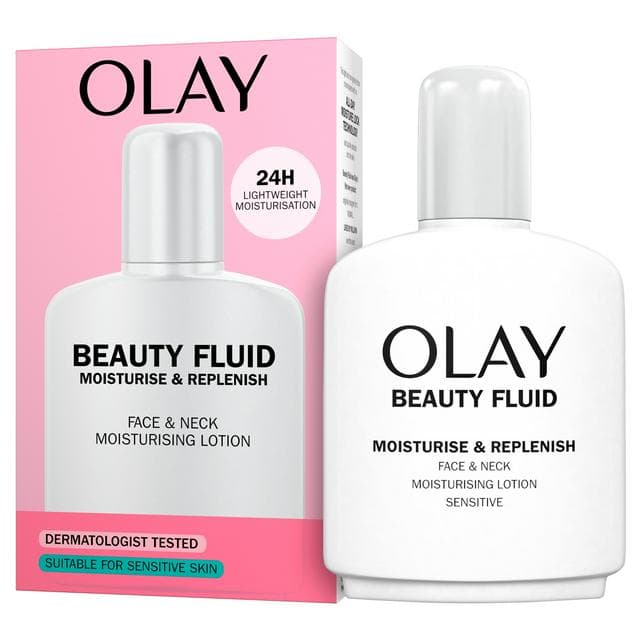 Olay Beauty Fluid Face & Body Moisturiser For Sensitive Skin 200ml - gallery image 1