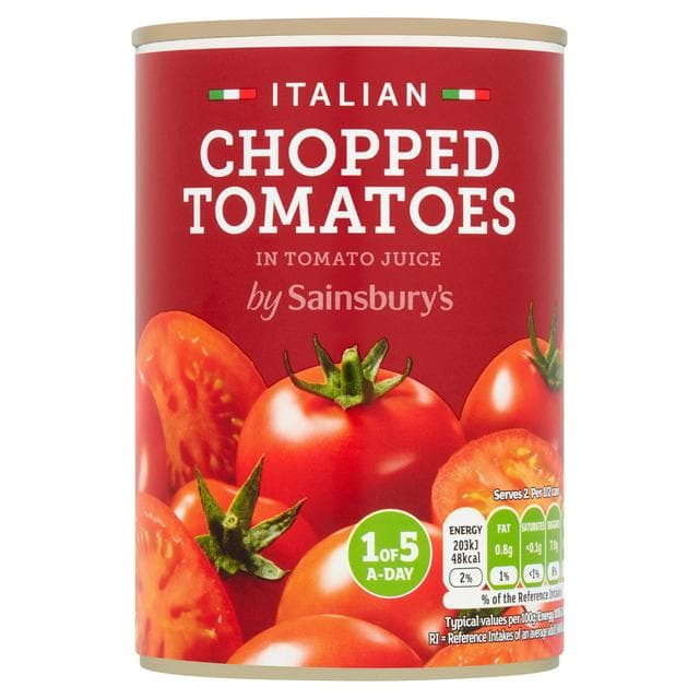 Sainsbury's Chopped Tomatoes Can 400g - gallery image 1