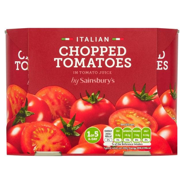 Sainsbury's Italian Chopped Tomatoes 4×400g - gallery image 1