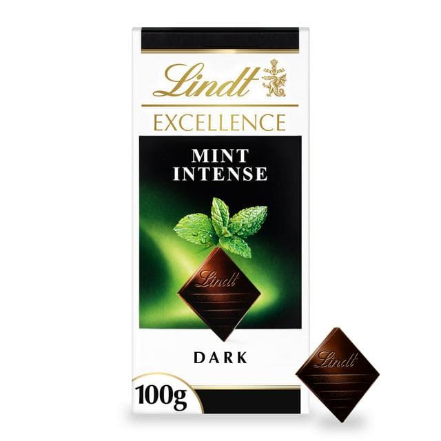 Lindt Excellence Dark Mint Chocolate Bar 100g - gallery image 1