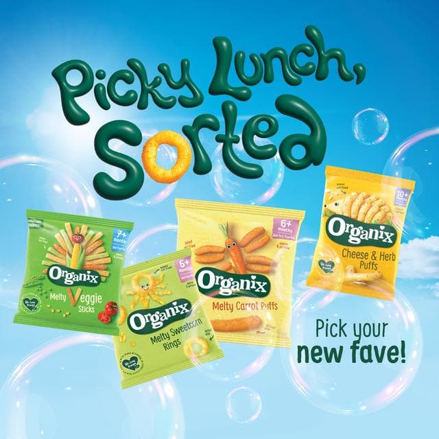 Organix 20g Melty Organic Sweetcorn Rings Baby Puffs 6 months+ - gallery image 4