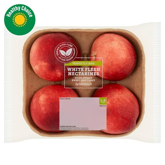 Sainsbury's 4 x White Flesh Nectarines - gallery image 1