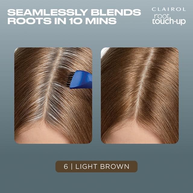 Clairol Root Touch-Up Permanent Hair Dye Light Brown 6 - gallery image 2