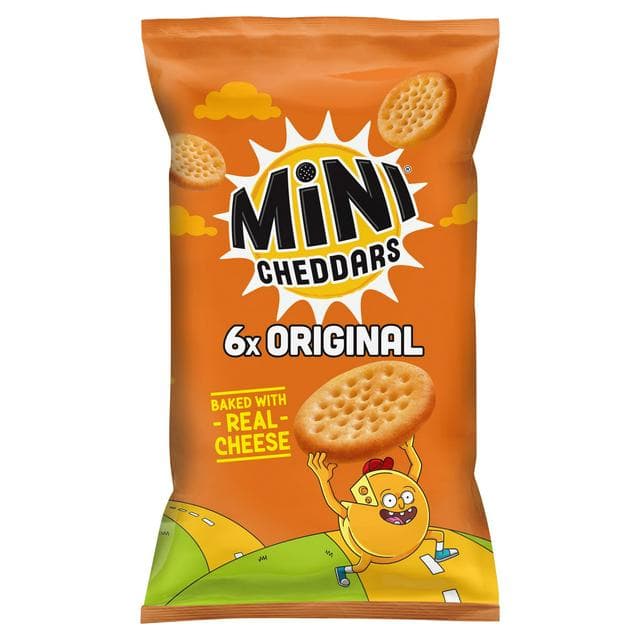 Jacob's Mini Cheddars Original Baked Snacks Multipack 6x23g - gallery image 1