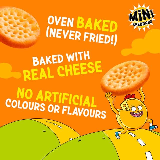Jacob's Mini Cheddars Original Baked Snacks Multipack 6x23g - gallery image 3