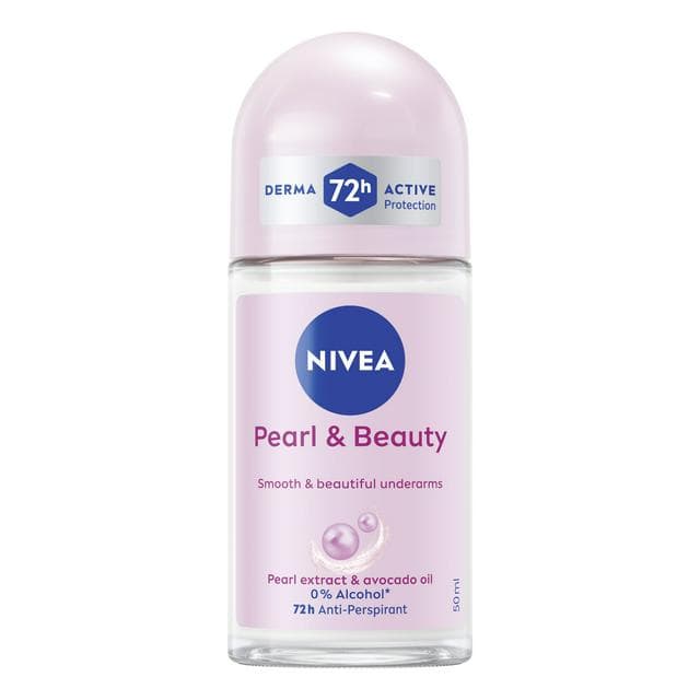 Nivea Pearl & Beauty Anti Perspirant Deodorant Roll On 50ml - gallery image 1