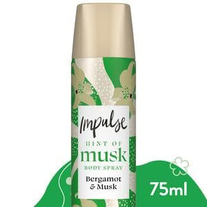 Impulse Body Spray Deodorant, Hint of Musk 75ml