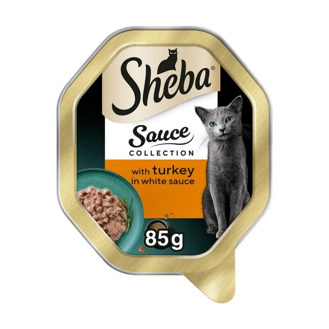 Sheba Fine Recipes Turkey in Gravy Adult Wet Cat Food Tray 85g - gallery image 1