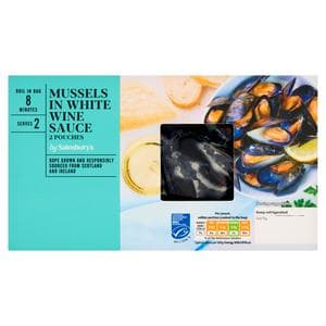 Sainsbury's Scottish Marine Stewardship Council MSC Mussels In White Wine 500g (Serves x2)