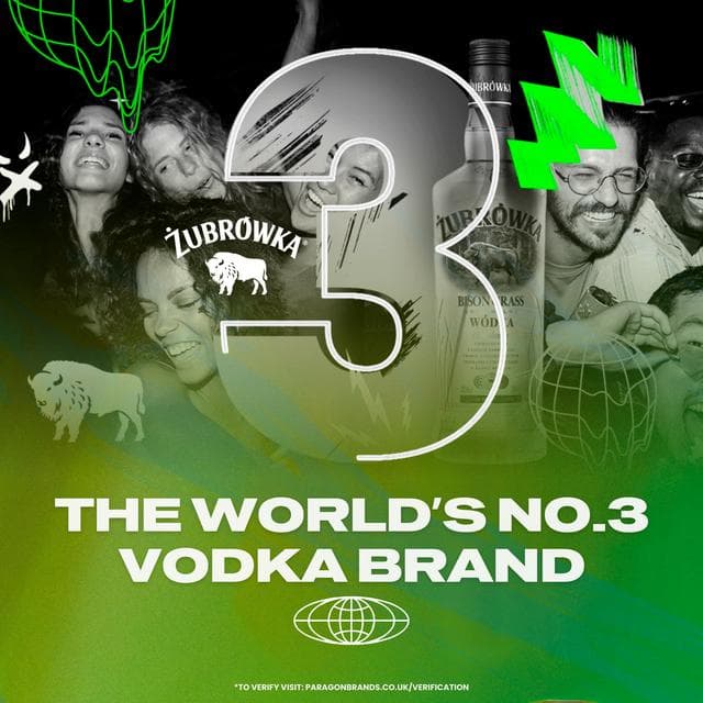 Zubrowka Bison Grass Polish Vodka 70cl - gallery image 2