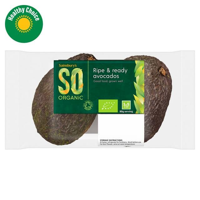Sainsbury's Medium Ripe & Ready Avocados, SO Organic x2 - gallery image 1