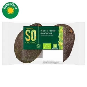 Sainsbury's Medium Ripe & Ready Avocados, SO Organic x2