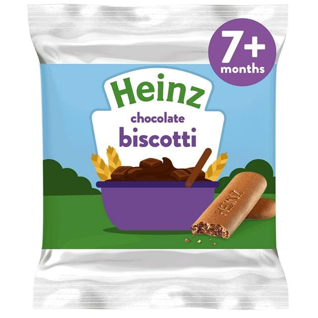 Heinz Chocolate Biscotti Baby Food Snacks 7+ Months 60g - gallery image 1