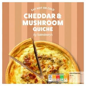 Sainsbury's Mushroom & Farmhouse Cheddar Quiche 400g