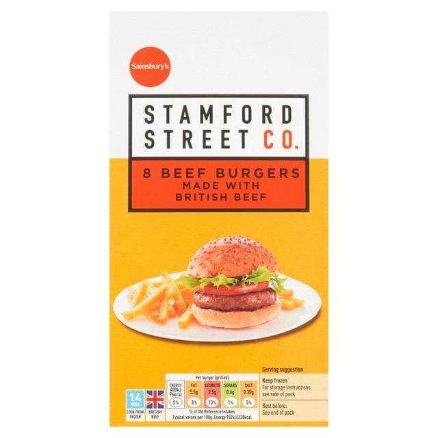 Stamford Street Co. Beef Burgers x8 397g - gallery image 1