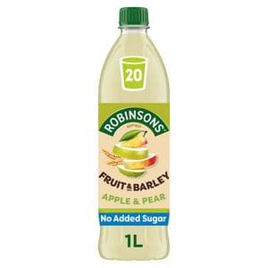 Robinsons Fruit & Barley Apple & Pear Squash No Added Sugar 1L