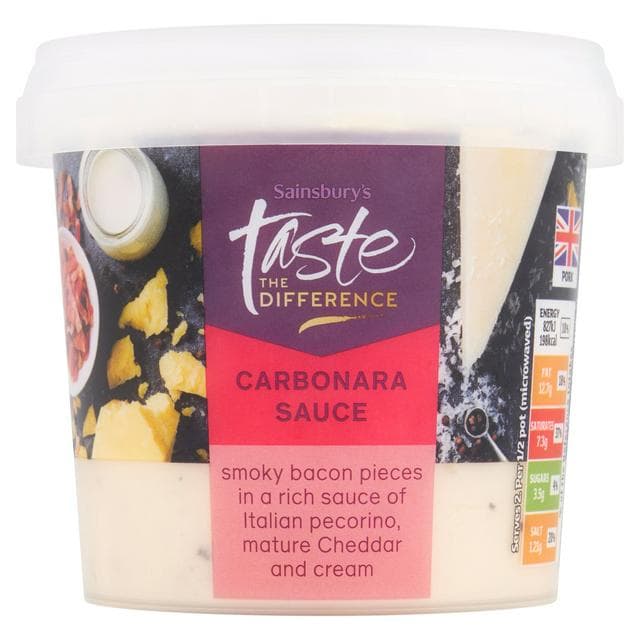 Sainsbury's Carbonara Sauce, Taste the Difference 350g (Serves 2) - gallery image 1