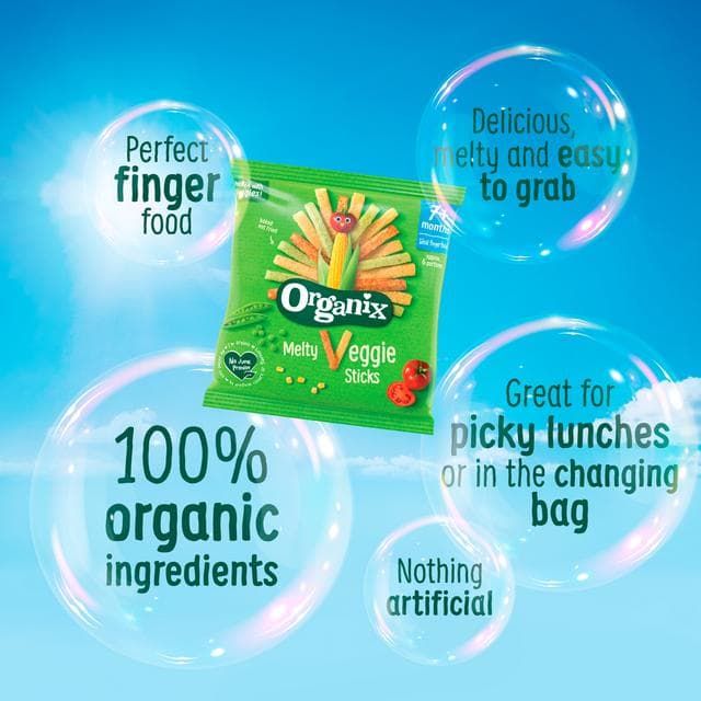 Organix Carrot & Herb Stix Organic Baby Puffs Multipack 10 months+ 4x15g - gallery image 2