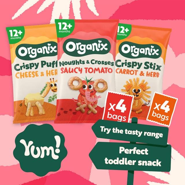 Organix Carrot & Herb Stix Organic Baby Puffs Multipack 10 months+ 4x15g - gallery image 4