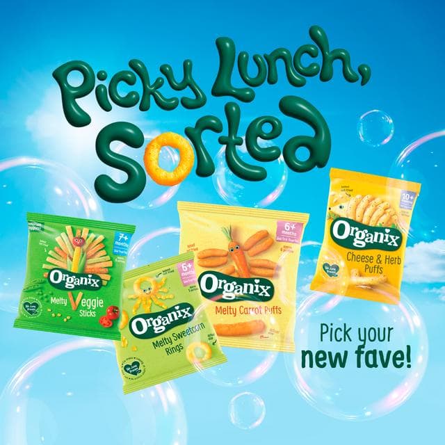 Organix Carrot & Herb Stix Organic Baby Puffs Multipack 10 months+ 4x15g - gallery image 4