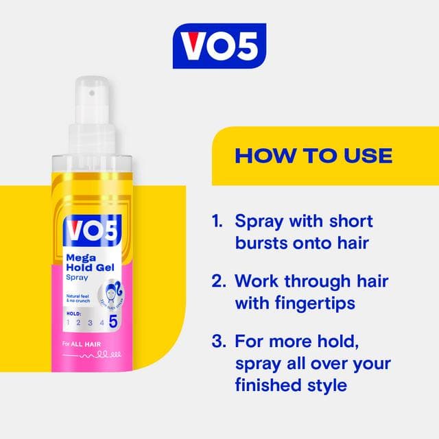 VO5 Mega Hold Gel Spray 200ml - gallery image 4