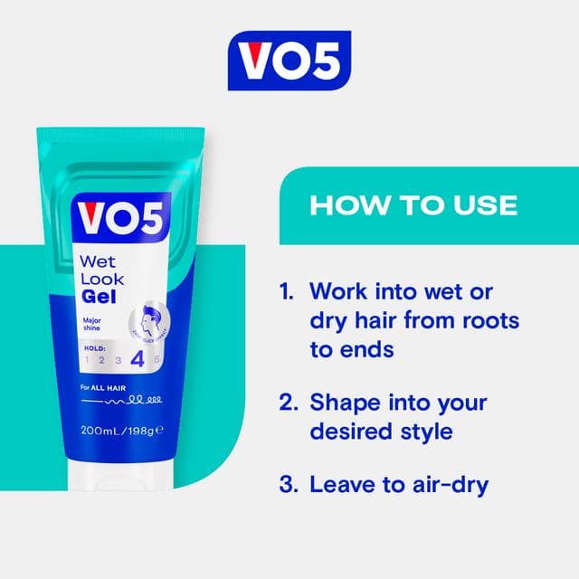 VO5 Wet Look Styling Gel 200ml - gallery image 4