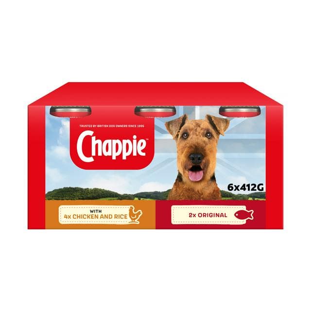 Chappie Adult Wet Dog Food Tins Favourites in Loaf 6x412g - gallery image 1