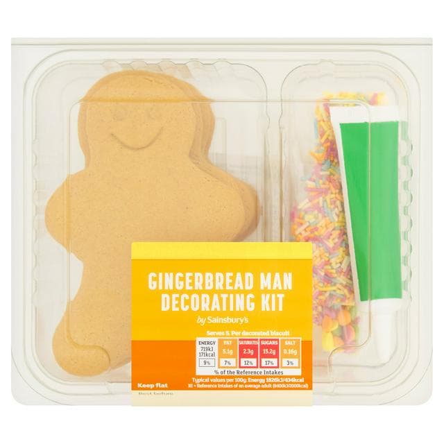 Sainsbury's 197g Gingerbread Man Decorating Kit - gallery image 1