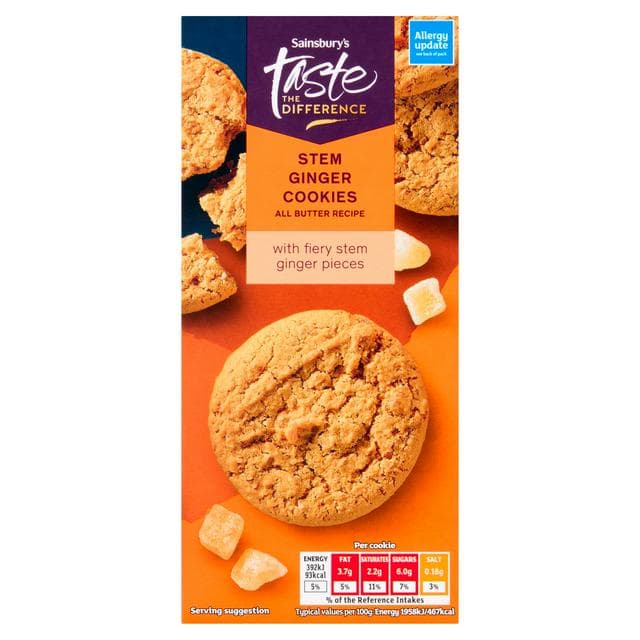 Sainsbury's Stem Ginger Cookies, Taste the Difference 200g - gallery image 1