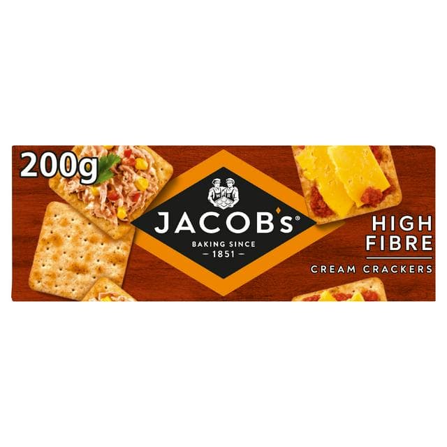 Jacob's Cream Crackers High Fibre 200g - gallery image 1