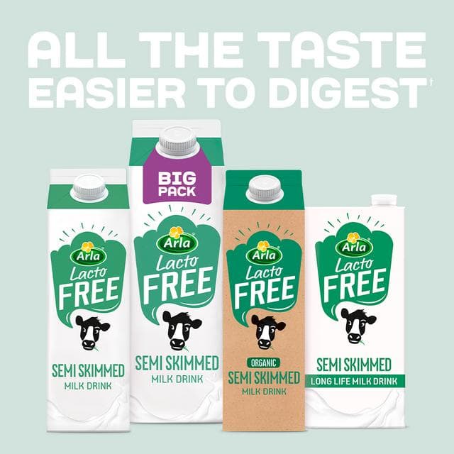 Arla 1L LactoFREE Semi Skimmed Long Life Milk Drink - gallery image 2